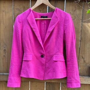 Ann Taylor Women's Pink Single-Button Blazer